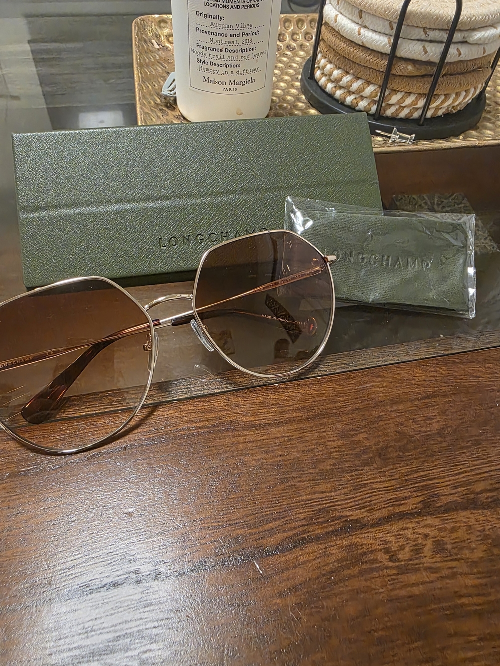 Longchamp Women's Oversized Brown Gradient Sunglasses